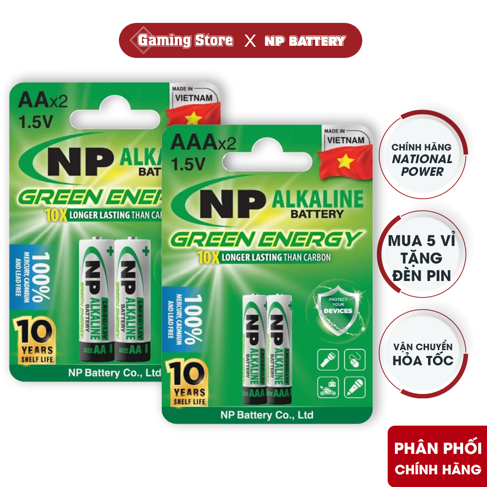 Pin National Power Alkaline AA(LR6) / AAA(LR03) - Hàng Chính Hãng