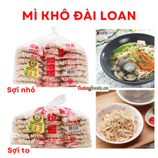 Mì khô đài loan sợi tròn / dẹt gói 1.2kg / 1.5kg