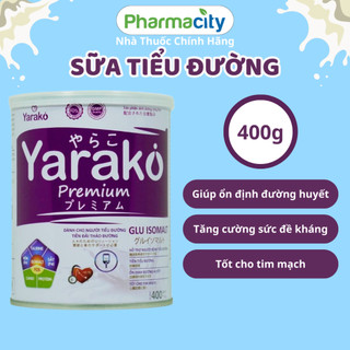Sữa Tiểu Đường YARAKO PREMIUM GLU ISOMALT Dành Cho Người Tiểu Đường Và Tiền Đái Tháo Đường 400g/900g