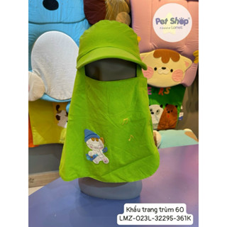 Khẩu trang trùm đầu, chống nắng người lớn chất vải Petshop ( Ảnh Thật)