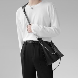 Áo thun tay dài trơn form rộng unisex