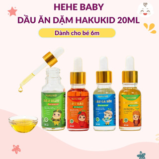 Dầu Ăn Dặm Cho Bé Hakukid Từ 6 Tháng Set 4 Lọ Mini 20ml Tiện Dụng
