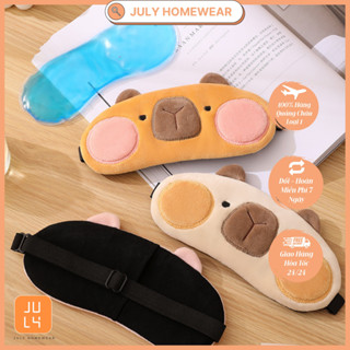 Mặt nạ mắt Capybara thoáng khí kèm gel massage JULY HOMEWEAR giảm mỏi mắt, chống chói và bảo vệ mắt