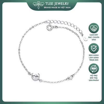 Lắc tay bạc nữ TLEE mẫu cung tên ngôi sao xinh xắn bạc 925 cao cấp TLEE JEWELRY LT0136