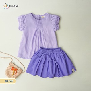 Đồ Bộ Hè Bé Gái Xinh House Trơn Thiết Kế