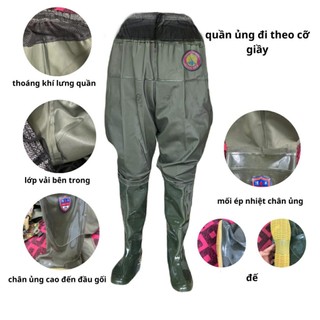 ủng quần lội nước,ủng bảo vệ lao động,chông nước đi theo cỡ giầy