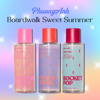 Rocket pop |peach swirl |cotton candy - xịt thơm body mist pink 250ml