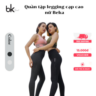 Quần tập gym yoga legging nữ cạp cao Beka vải 2 lớp nâng v3 tôn dáng cao cấp QDWT