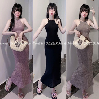 Đầm yếm len đũa dáng dài k5626_carotshop