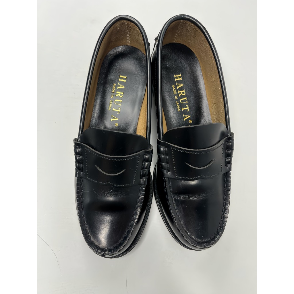 Haruta Vintage Penny Loafer - Black - dòng da thật , loại tuyển mới như đập hộp Size 35 Cond - 9,9/1