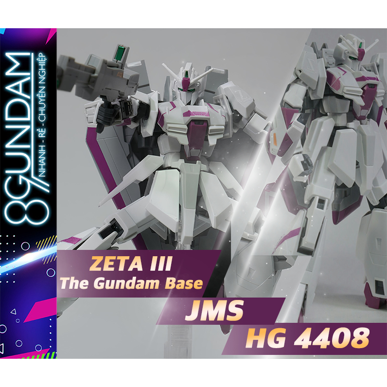 [CÓ SẴN] Mô Hình Lắp Ráp HG 4408 MSZ-006-3 Zeta 3 III HỒNG JMS (tặng kèm base + decal nước)