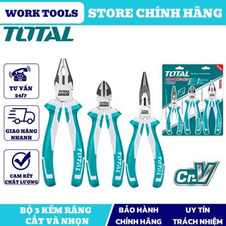 Đồ nghề total bộ 3 kềm răng, cắt và nhọn tht2k0301