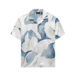 Áo sơ mi nam cuban floral neutral pattern, chất vải sơ mi in chuyển nhiệt thoải mái, sm0128, somehow