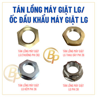 Ốc đầu khẩu hãm lồng máy giặt lục giác 36mm,38mm, tán lồng máy giặt bằng thau, kẽm