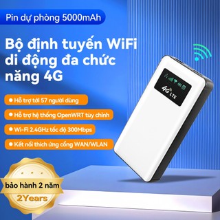 【MEFI】Bộ phát WiFi 4G CAT4 di động và để bàn - Tương thích SIM Việt Nam, Pin 5000mAh, Hỗ trợ OpenWRT