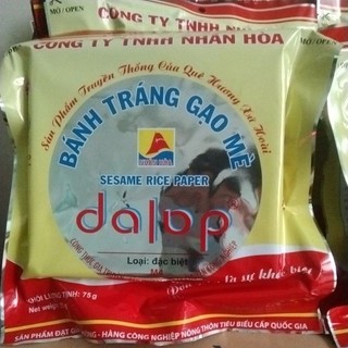 Bánh tráng gạo mè dalop loại M4 thùng 30 gói