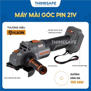 Máy mài góc pin 21v dekton m21-ag9600pro bản nâng cấp đĩa mài 100mm, máy cắt không chổi than 3 cấp chỉnh tốc - thinksafe