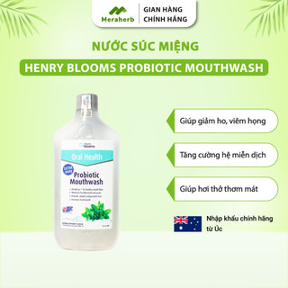 Nước Súc Miệng Henry Blooms Oral Health Probiotic Mouthwash Giúp Bảo Vệ Răng Miệng