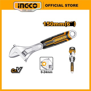 Mỏ lết công dài 150mm ingco hadw131068 kích thước điều chỉnh 0-24mm