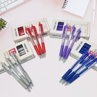 (CS8698) HỘP 12 Cây Bút Bi Mực Gel - Viết Gel Nước Bấm Chosch CS-8698/ CS 8698 Ngòi 0.5mm, Có Đệm Viết Êm Tay