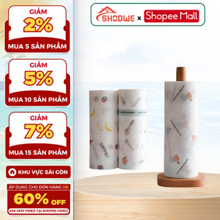 Cuộn Khăn Giấy Lau Bếp Đa Năng SHODWE Siêu Dai Có Thể Giặt Được - Chuyên Dụng Nhà Bếp