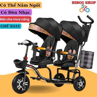 Xe Đẩy Sinh Đôi Cho Bé Có Thể Nằm Ngồi Nhiều Tư Thế