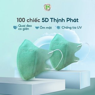 Khẩu trang 5D Thịnh Phát đủ màu sắc tự chọn kháng khuẩn ôm mặt chống nắng thời trang Cỏ Ba Lá