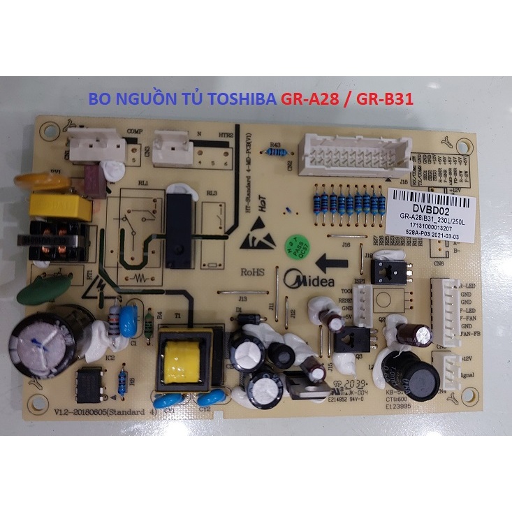 Bo nguồn Tủ lạnh Toshiba GR-A28 (Mã Tủ A28 cũ: 44T60807) mã mới dùng chung GR-A28 GR-B31 (Cái)