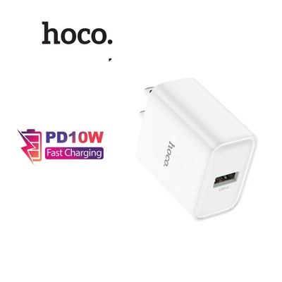 Củ sạc nhanh PD10W Hoco DC72 1 cổng USB  chất liệu PC chống cháy , chân dẹt