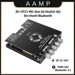  【Giao hàng nhanh ZK-HT21Mô-đun bộ khuếch đại công suất kỹ tai nghe bluetooth TDA7498E Loa siêu trầm âm cao và trầm 160W 