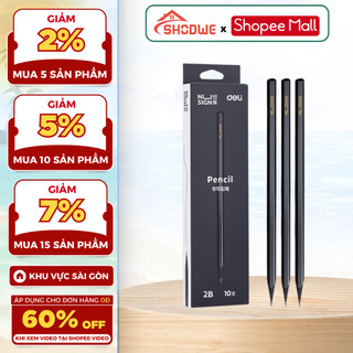 Bút Chì SHODWE Thời Thượng Đen NS722-2B Nét Thanh, Nét Đậm, Tiện Lợi, Dễ Dàng Sử Dụng