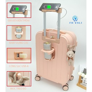 Vali 2025 mới, thiết kế thời trang, size 20/24, chất liệu nhựa hợp kim bền bỉ, siêu chức năng