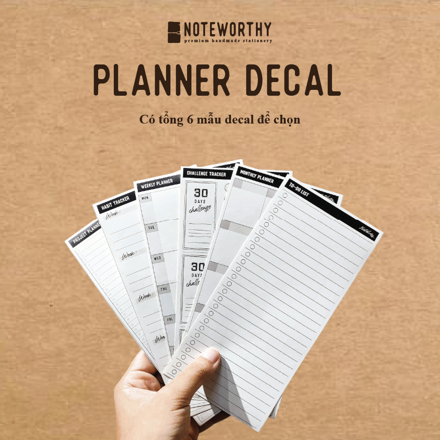 Decal Planner dán lên sổ - Planner Decal for Notebooks