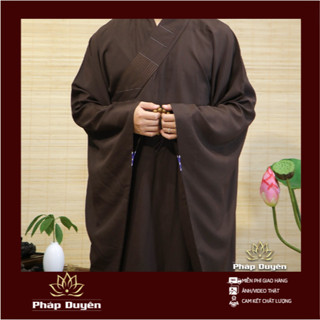    HÀNG CAO CẤP   Áo Tràng Hải Thanh Màu Nâu Đồ Tu - Đi Chùa Cho Phật Tử Cư Sĩ Nam Nữ 