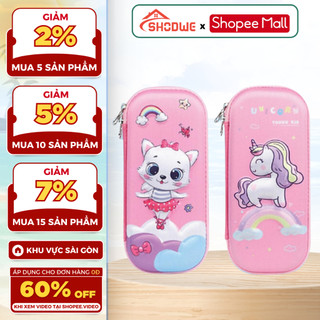 Hộp Bút Họa Tiết In Nổi 3D SHODWE Siêu Xinh, Mẫu Mã Dễ Thương Cho Bé / Hộp Bút Siêu Nhẹ Cho Bé
