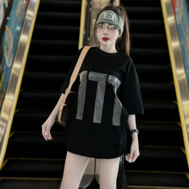 Áo Thun HADES 777 Đính Kim Tuyến Chất Cotton Thoáng Mát Form Rộng Unisex - Áo Phông 777 Đính Kim Tuy