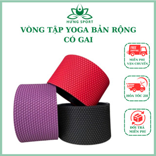 Vòng Tập Yoga Có Gai Bản Rộng 20cm ECOYOGA , Chịu Lực 200kg , Phiên Bản Cao Cấp Nhập Khẩu , Vòng Bản Bự , Hỗ Trợ Yoga