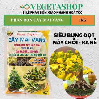 [ Chuyên Dùng ] PHÂN BÓN MAI-VEGETASHOP,Gói 1kg,bổ sung TRICHODERMA Chuyên dùng cho mai vàng