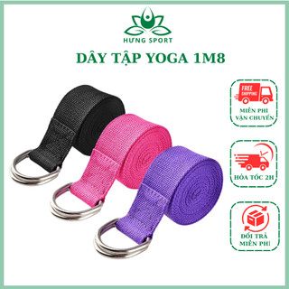 Dây Đai Tập Yoga Sợi Cotton 1M8, Dây Kéo Tập Yoga - YOGA QG, Hỗ Trợ Kéo Giãn Chân Tay, Uốn Người Tập Yoga