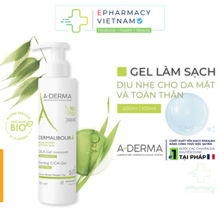 Gel Làm Sạch A-DERMA Dermalibour+ Foaming Cica Cho Da Mặt & Toàn Thân