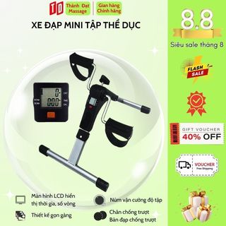 Xe Đạp Tập Thể Dục Tại Nhà Cao Cấp Có Đồng Hồ Đếm Số Điện Tử Tiện Lợi, Xe Đạp Mini Tập Thể Dục Tại Chỗ