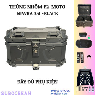 Thùng nhôm xe máy 22l 36l full phụ kiện đế, lót thùng, tựa lưng, phản quang