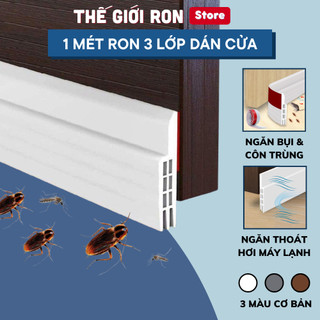 Ron Chặn Khe Cửa Đa Năng Dày 5mm, Miếng Chăn Chắn Cửa chống bụi , Dài 1 Mét Cực Dày Chống Côn Trùng, Ngăn Bụi