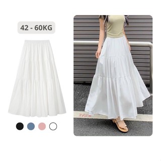 Chân Váy Xòe 3 Tầng Dáng Dài Loại Đẹp, Maxi Xòe Dài, Váy Trắng Nữ Tính Nàng Thơ July Chic- Q04