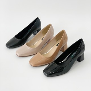   shop giay minh thu  Giày công sở kháng nước mũi vuông gót trụ 5cm MT567 