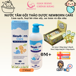 Nước tắm gội thảo dược Newborn Care 0M+ 250ml Phòng Ngừa Rôm Sảy, Phòng Cảm + Quà Tặng