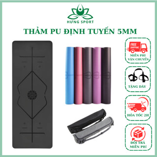 Thảm tập PU cao su non tự nhiên định tuyến chống trơn trượt thấm hút mồ hôi đàn hồi bám sàn tốt dày 5mm