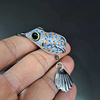  TNV Thằn Lằn - Mồi giả nhái hơi câu lure lưỡi độ thép trắng không rỉ body cao su 