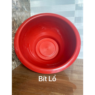 ( 2 Cái ) Chậu Nhựa Bít Lổ T68 Trồng Sen Màu Đỏ Dày Dặn 66x30