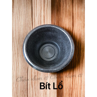 {2 Cái} Chậu Nhựa Bít Lổ T68 Trồng Sen Màu Đá Đen 66x30